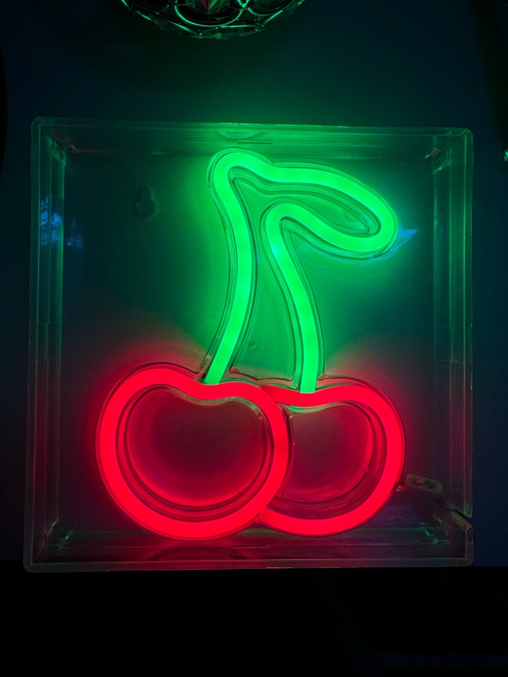 LED Sign Neon Cherry Wall Art